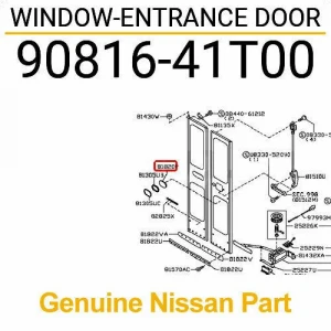 90816-41T00 Nissan Window assybac 9081641T00, New Genuine Part