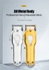 K14 RESUXI Professional Electric Hair Trimmer Electric Fine Cutting Blade Silver+gold