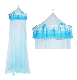 Kiddale Canopy Mosquito Net for Bed, Cot, Cradle, Cribs, Hammocks(Ceiling Mount) – Blue