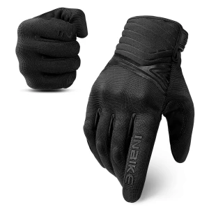INBIKE Breathable Mesh Motorcycle Gloves Touchscreen with TPR Palm Pad Hard Knuckles