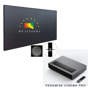 xyscreen popular zero frame projector screen top 4k ALR pet crystal  home movie projection screen