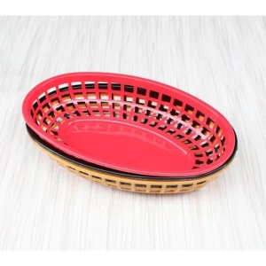 Plastic Fry Fast Food Basket Bread Baskets Oval-Shaped