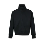 Milk silk stand collar zipper sweatshirt jacket top