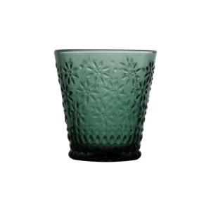 Chrysanthemum Tumbler Set Colored Glass