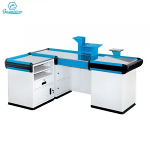 Hot sale wholesale Stainless Steel cash desk/checkout counter for retail store