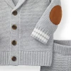 100% cotton newborn Two Pieces Bedding Leggings Set V Neck Cardigan Knit kids clothing baby clothes Sweater Pants Set
