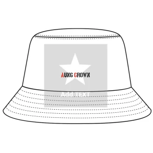 100% cotton printing fashion custom logo bucket hat with string