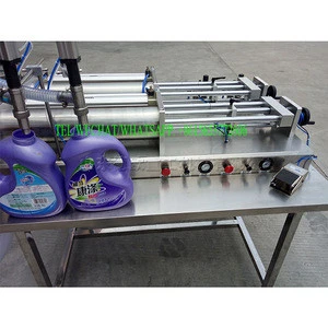 100L double head liquid filling machine food factory using laundry liquid disinfection water filling equipment