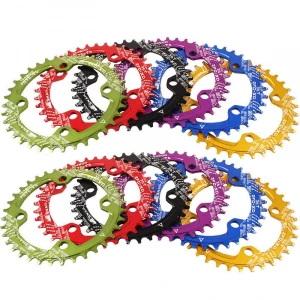 104BCD Round Shape Narrow Wide Bicycle Crank 32,34,36,38T MTB Bike Crankset Single Tooth Disc Bicycle Chain Ring Chainwheel