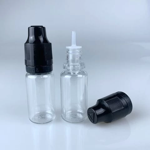 10ml 30 ml PET E liquid Dropper Bottles with colorful childproof cap for vape e-liquid