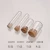 Import 10ml Vials glass bottle Clear mini Vial With bamboo cap small glass bottle Round Bottom borosilicate glass test tube from China