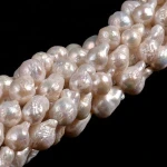 11-14mm Cultured Edison Freshwater Pearls Loose Nucleated Baroque Loose Pearl Strand