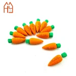 12Pcs Mini Carrot Cute Rubber Erasers Stationery for Children Kids Students Gift