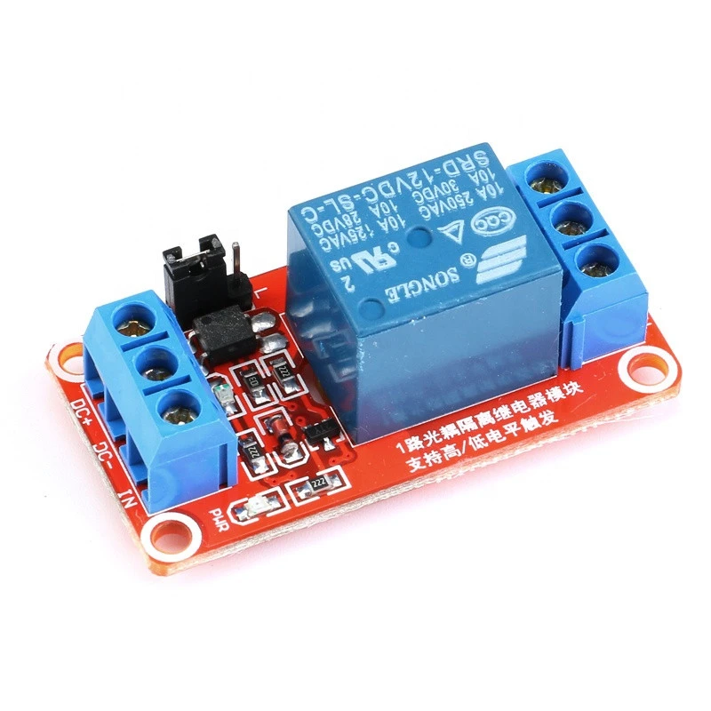 12V 1 Channel Relay Module Board Shield with Optocoupler Road High and Low Level Trigger Relay for Arduino
