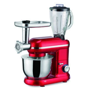 1500W Multifunctional 5 in 1 Dough Mixer & Blender & Meat Grinder 4.5L SUS304 Bowl 1.5L Glass Jar with Sausage Making Parts