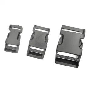 15~51mm Black Plastic Adjustable Side Open Bag Buckle