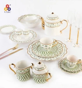 15PCS victoria ceramic  tea pot set porcelain for wholesale