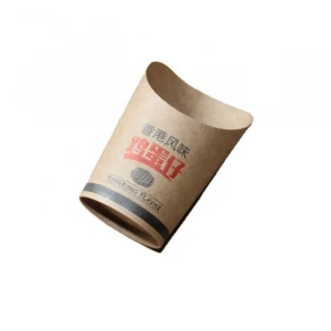16oz Kraft Paper Waffle Cone Paper Cup, Bulbble Waffle Paper Cup