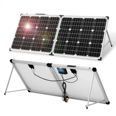18V 100W (2PCS X 50W) Foldable Solar Panel System with 12V 10A Controller