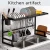 Import 2-layer 85cm black metal kitchen storage rack sink rack tableware vegetable and fruit finishing rack from China