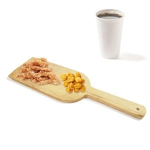 2 Pieces Non Stick Food Serving Tools Wooden Tray Pizza Peel And Pizza Cutter