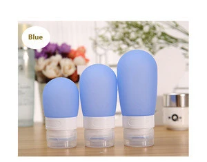 2017 wholesale BPA free Reusable Leak proof Silicone Squeeze Travel bottle kits