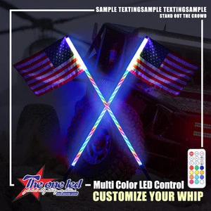 2018 america led whip light 21 Modes 20 Colors Wireless Remote Weatherproof bangladesh flag - Accessories for ATV