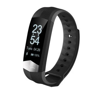 2018 newest free downloaded App heart rate blood pressure high accurate ECG smart band watch