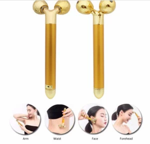 2019 High Quality Beauty product Gold Bar Face Roller Massager