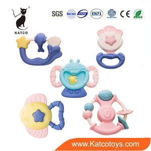 2019 Hot Sale Cute Design Baby Teether Chewable Toys Silicone Teether With ABS Material