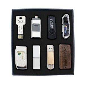 2019 hot selling 8pcs gift set plastic  usb flash drive free for you open up more markets in your country