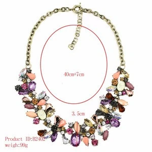 2019 New J design women bib collar trendy bubble fashion necklaces & pendants costume choker chunky Necklace statement jewelry