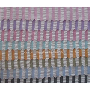 2020 best selling stripe printing yarn dyed cotton seersucker fabrics in stock