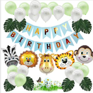 2020 Happy Birthday Party Decoration Animal Birthday Party Supplies