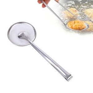 2020 Home &amp; Kitchen Kichen Accessories Multi-functional Filter Spoon With Clip Food Kitchen Oil-Frying Salad BBQ Filter