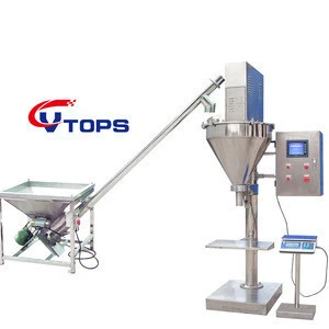 2020 Semi-Automatic Auto Dry Powder Filler / Manual Auger Filling Packing Packaging Machine with Screw Conveyor