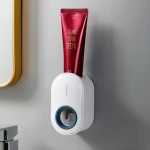 2021 Automatic Toothpaste Dispenser Wall Mount Bathroom Storage Holder Toothpaste Squeezer