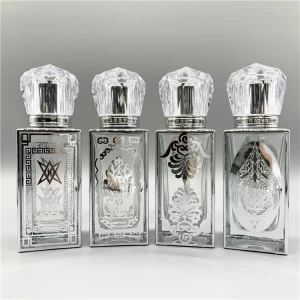 2021 Dingji New Stylish 50ml Silver Perfume Bottles Good Quality Wholesale Cosmetic Packing Perfume Bottles