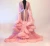 Import 2021 Fashion Sexy Night Wear Lace Transparent Pink Mesh Robe With Feather Ladies Sleepwear Dress from China