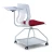 Import 2021 high quality PP plastic office chair backrest office foldable training chair conference chair with writing desk from China