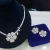 Import 2021 hot sale elegant bridal jewelry set cubic zircon diamond flower vintage wedding jewelry set party costume jewelry accessory from China