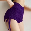 2021 New arrival summer Street Casual solid color high waisted yoga fitness shorts sexy seamless soft workout gym shorts