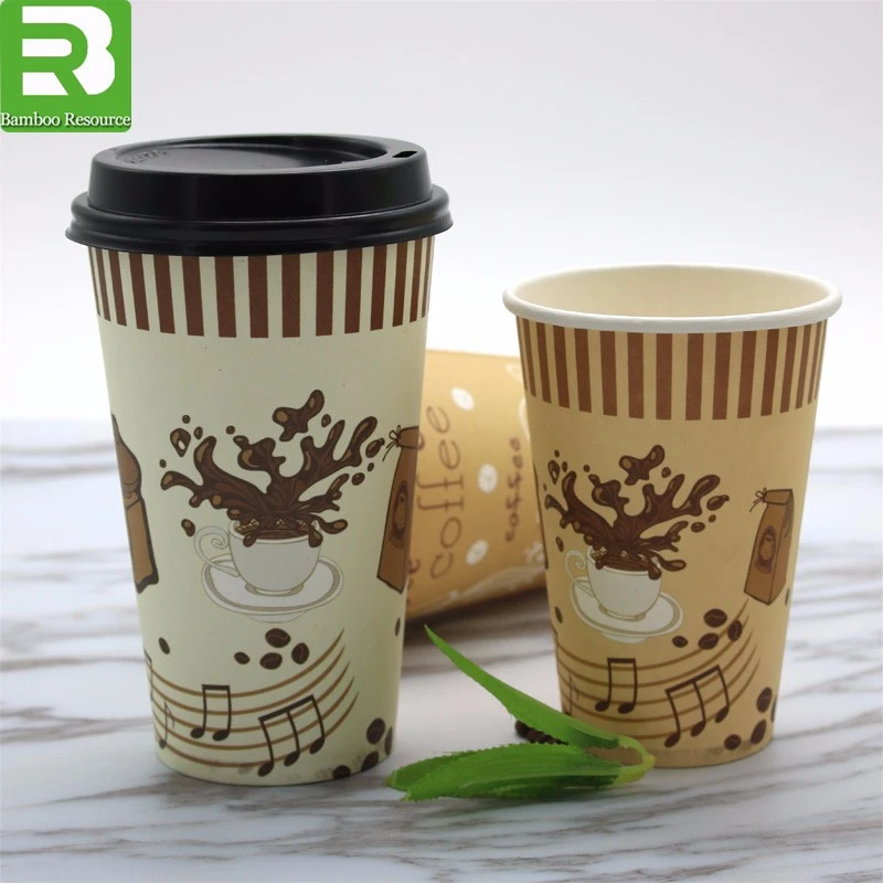 2021 new double wall paper coffee cup_ custom printed disposable coffee paper cup with lids