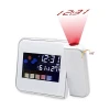 2021 New Product Desktop Electric Digital Projection Logo Mini Light Alarm LED Table Clock with Time Projector