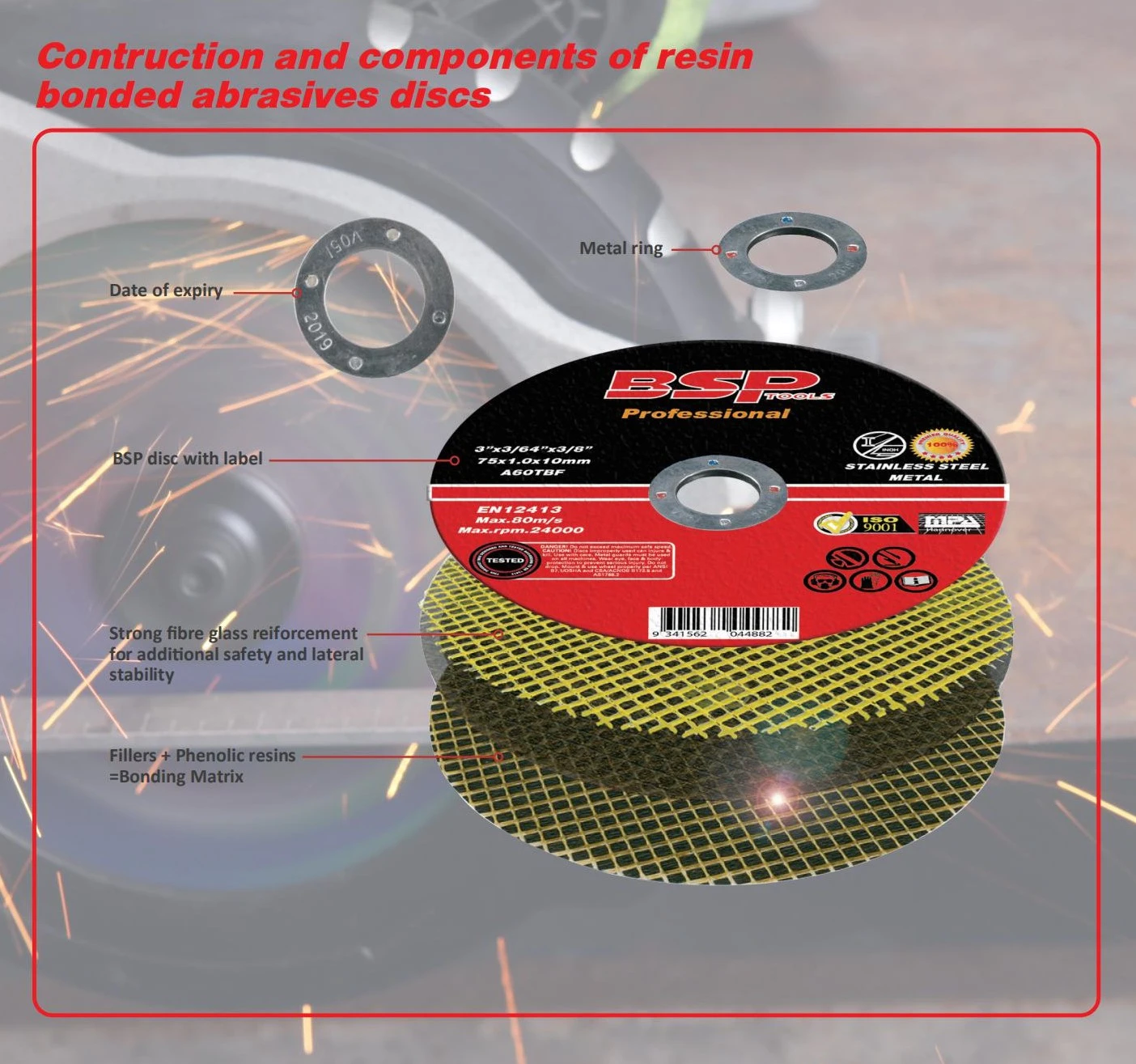 2021 Southeast Asia Market 350 mm large grinding disc abrasive cut off wheel