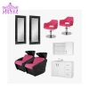 2021 speway barber shop barber salon furniture pink and black color package hair styling settings