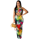 2021 womens   multicolor neck  slim nightclub dress autumn  fashion new dress