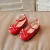 Import 2022 Spring and autumn new baby girl patent leather bow princess shoes fashion girls soft T-shaped red leather shoes from China