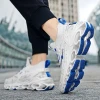 2024 Mens Shoes Trendy Running Sports Shock Absorption Mesh Shoes Thick Bottom Height Increase Blade Sneakers