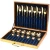 Import 24pcs Gold Cutlery Set 304 Stainless Steel Flatware Sets With Wooden box from China